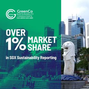over 1% Market Share in SGX Sustainability Reporting